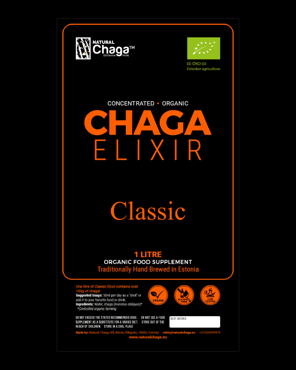 Classic Chaga Elixir 1000ML - Alcohol free