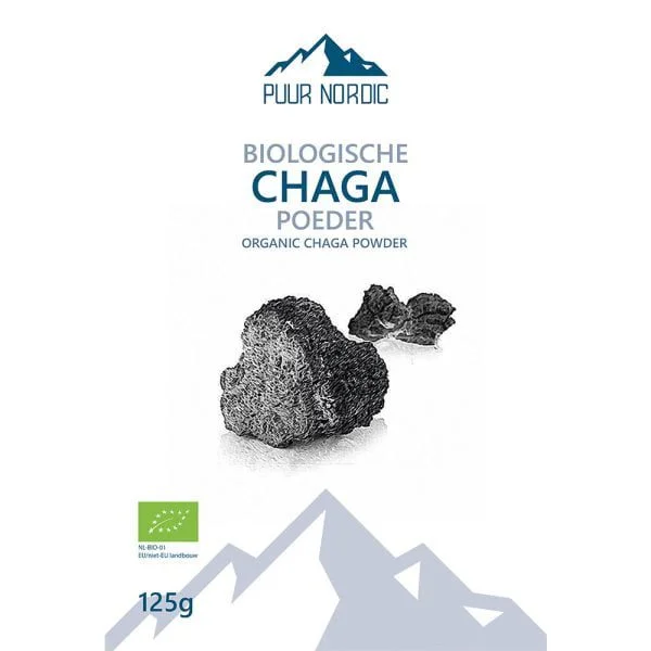 "Organic Chaga Powder 125g" Labels