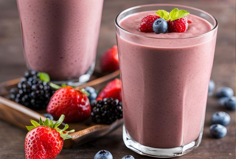 Choco Bessen Proteïne Smoothie